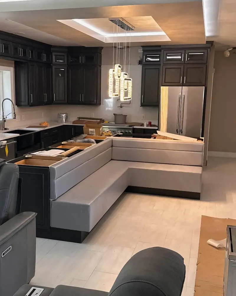 Custom kitchen banquette