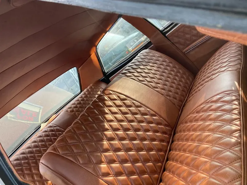 Quilted leather bench